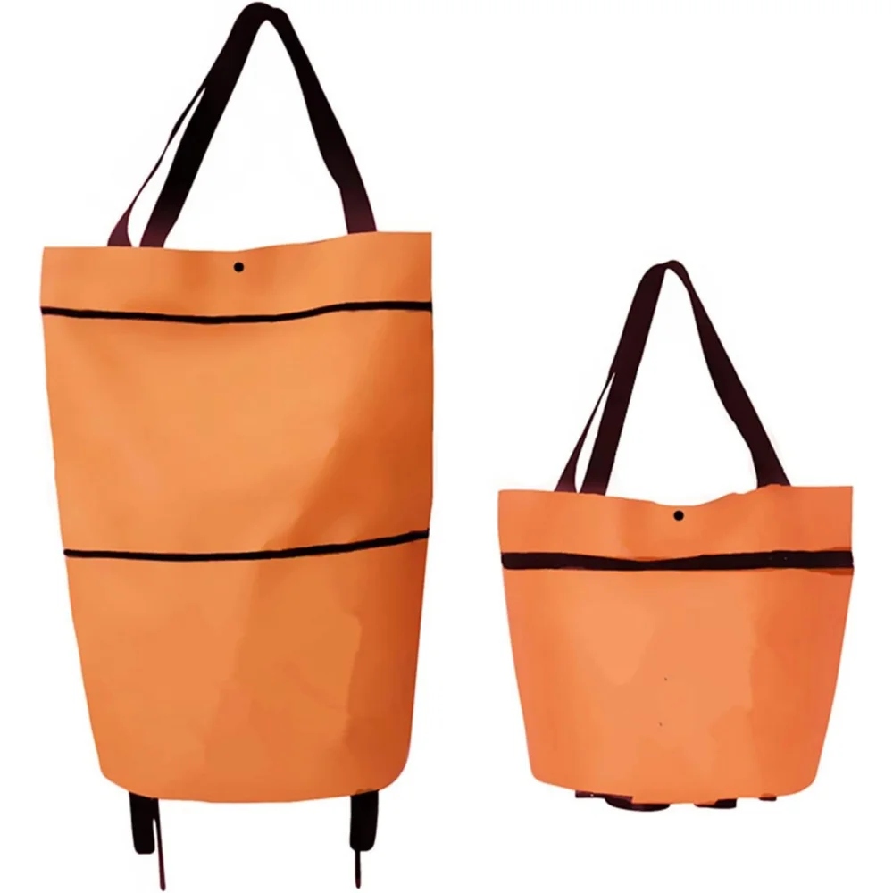 Foldable Waterproof Rolling Shopping Cart and Handbag