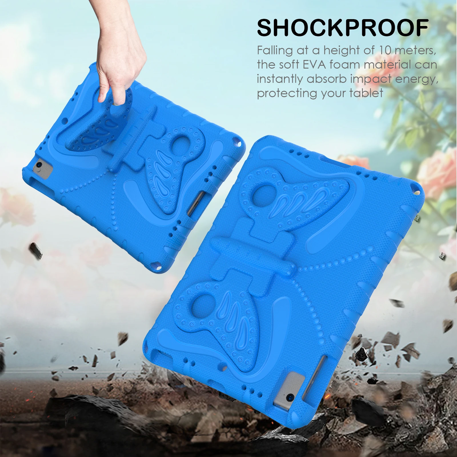 Charming Butterfly Kids Tablet Case - Shockproof & Lightweight with Stand