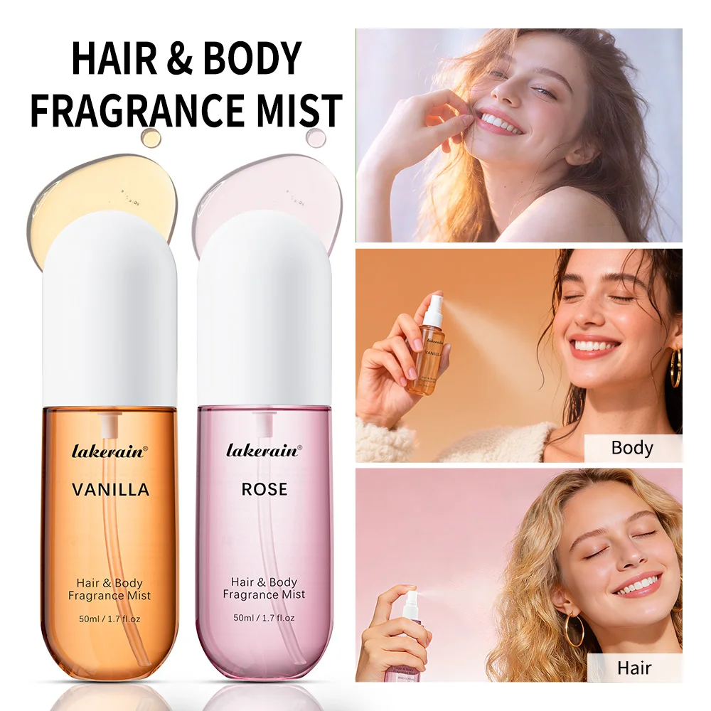 Profumo per uomo e donna, per pelle, corpo e capelli, spray profumato di lusso a lunga durata, collezione Vaniglia e Rosa_voghion.com
