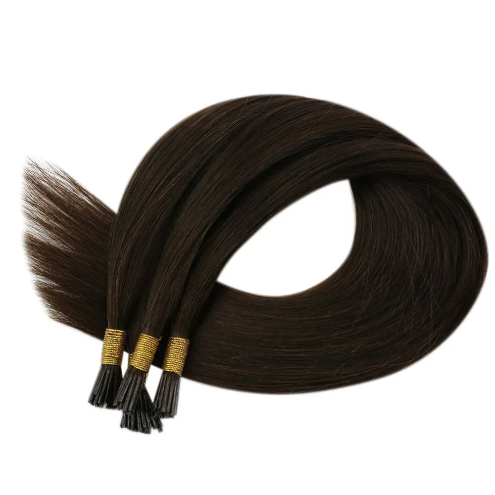 [40g 0.8g/s]LaaVoo Invisible Itip Human Hair Extensions Straight Natural 16-24inch 100% Real Brazilian Human Hair High Quality