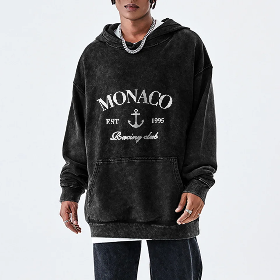Monaco Fashion Print Hoodies for Men