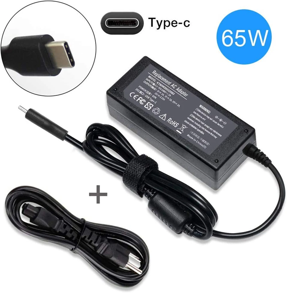 Cargador USB C de 45W para HP Chromebook X360 14 14A G5 11 11A G8 G7 G