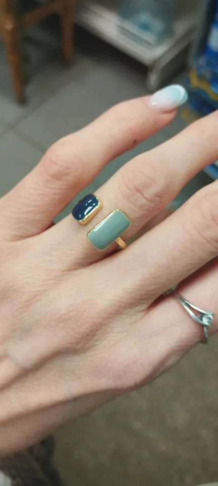 Adjustable Colorful Drip Glaze Ring photo review