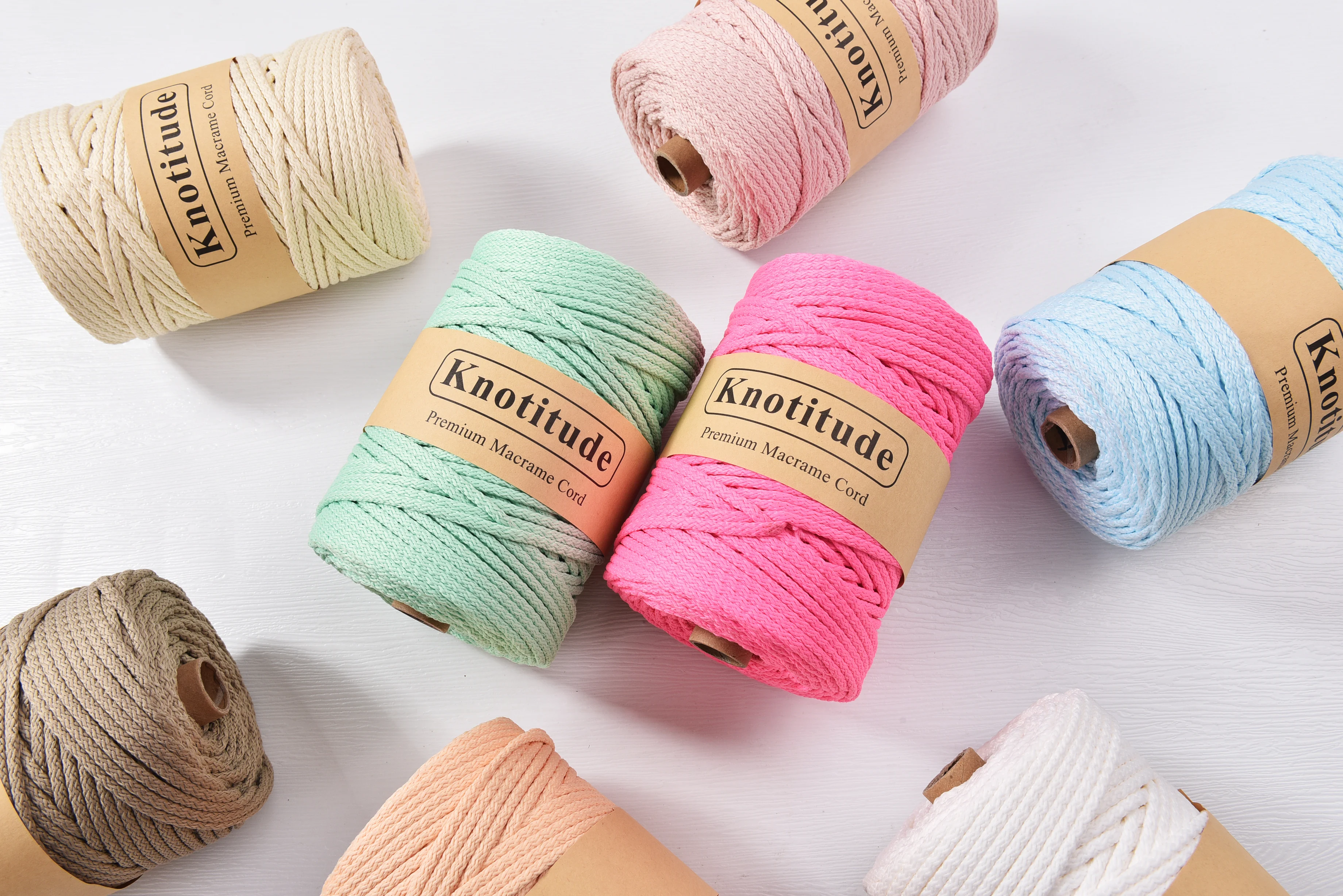 Hammock cord 5MM Soft Polyester Crochet cord 135meters a Roll Macrame cord. Unique Polyester knitting yarn  Basket knitting Yarn 4