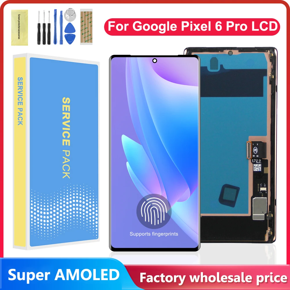 Lcd Super Amoled Con Cornice Per Google Pixel 6 Pro Lcd Per Google Pixel 6Pro Gluog G8Vou Display Screen Touch Digitizer Assembly