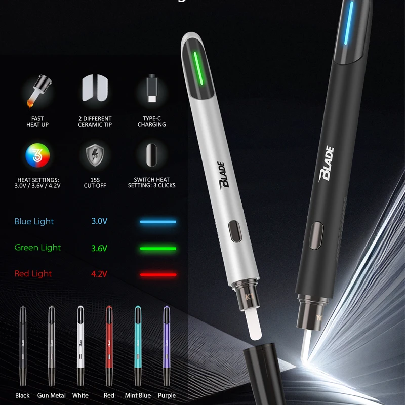 Original Yocan Blade Knife Kit Pen 400mah Rechargeable Battery Ceramic Heating Elements Heating Tool ceramic hot knife accessories
