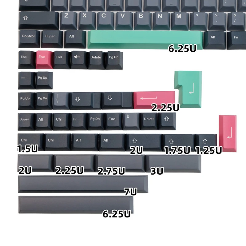 perfil pbt tintura sublimação teclado mecânico para mx switch 61 64 68 87