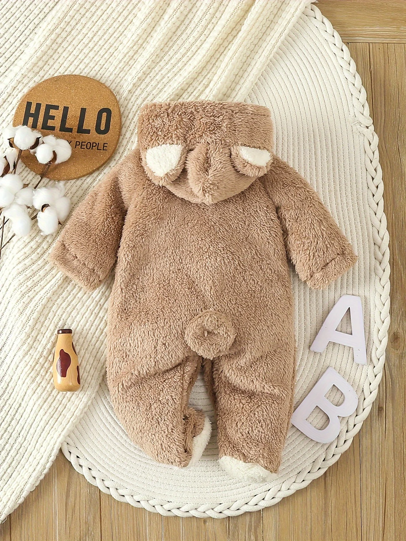 Newborn Baby Rompers Spring Autumn Warm Fleece Baby Boys Costume Baby Girls Clothing Animal Baby Pajamas Hooded Jumpsuits 0-1Y 2