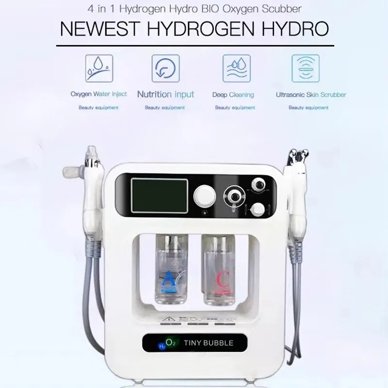 4 in 1 아쿠아젯 필 스파 산소 주입 H2O2 아쿠아슈어 스킨 스크러버 타이니..