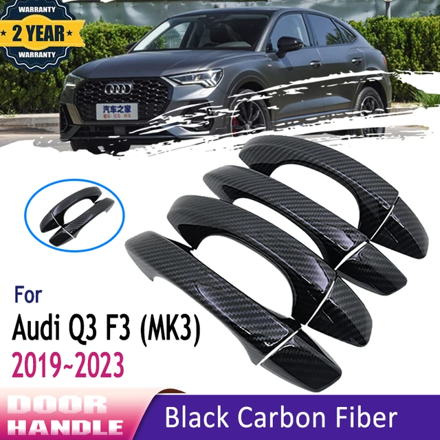 Glänzend Schwarz Auto Türgriff Abdeckung Für Audi Q3 F3 2022