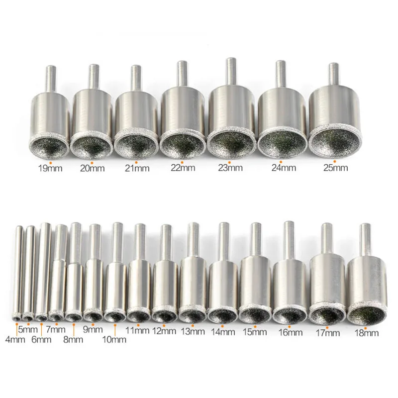 ダイヤモンドビーズ用研磨ローラー3〜25mm,6mm,シャンククリーム