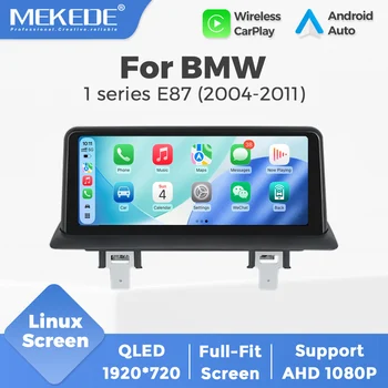 MEKEDE-reproductor Multimedia de radio para coche, sistema Linux de 10,25 pulgadas, para BMW Serie 1 E81 E82 E87 E88 2004 - 2012, Carplay inalámbrico, pantalla táctil Android AUTO 1