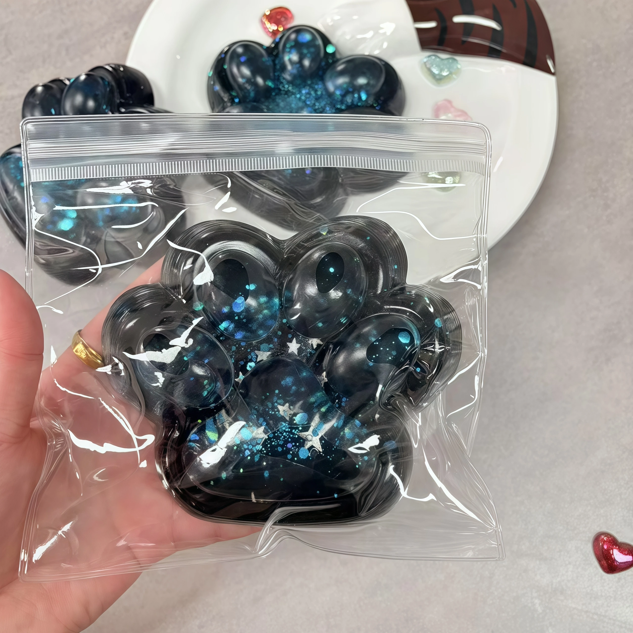 귀여운 큰 고양이 발 짜기 장난감 크리스마스/부활절 선물 사무실 및 휴일 선물에 적합 느린 리바운드, 두꺼운 디자인, anxi 감소