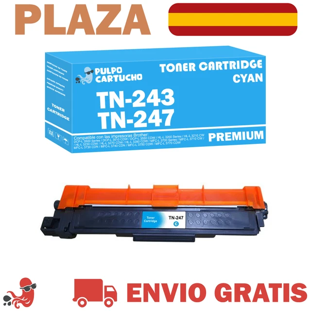 Toner Compatible BROTHER TN243 / TN247 Cyan