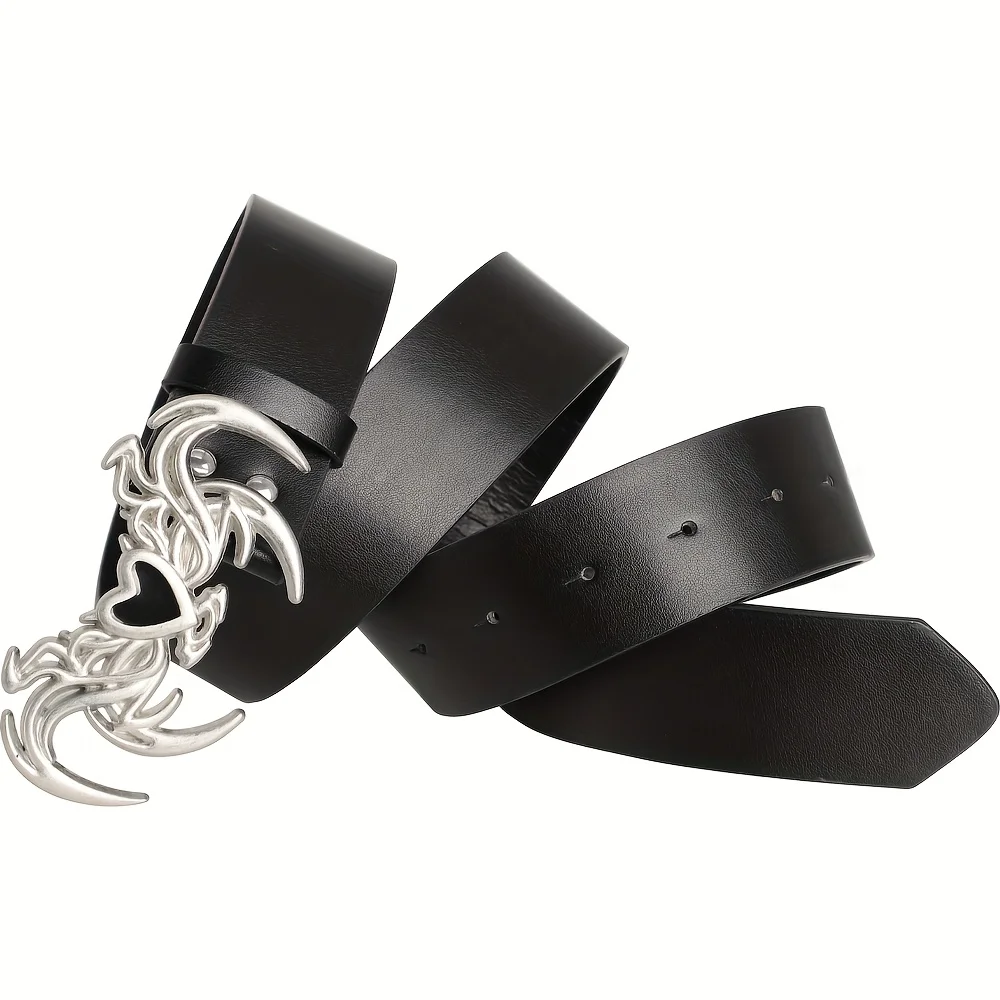 Fashion Women's Belt Retro Gothic Punk Style Personalized Irregular Buckle Belt Casual PU Leather Belt Y2k Belts For Men Women