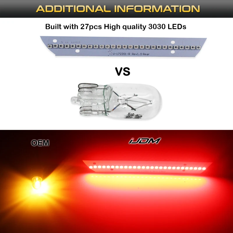 4x Smoked Lens LED Side Marker Light Kit for Chevy 2010 2011 2012 2013 2014 2015
