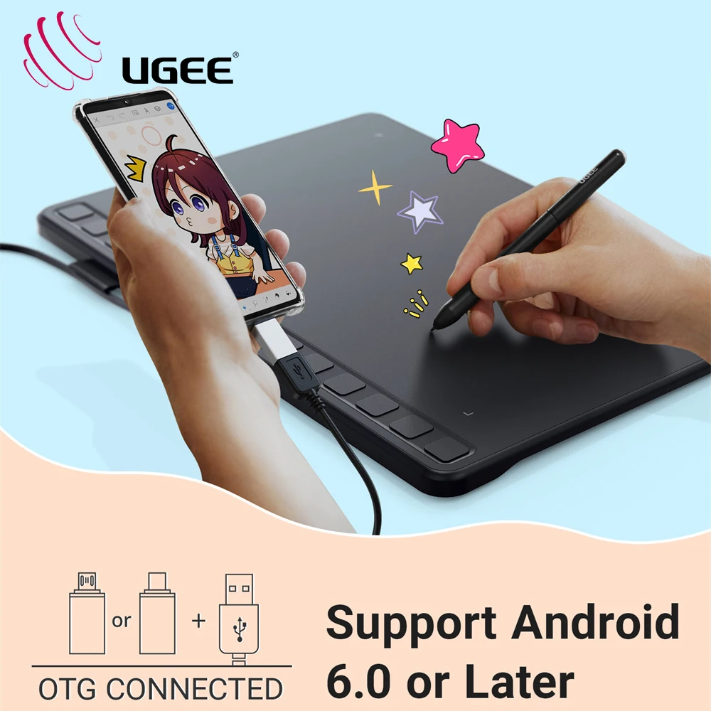 Ugee S1060 Digital Drawing Tablets 10 Inch Graphic Pen Tablets With