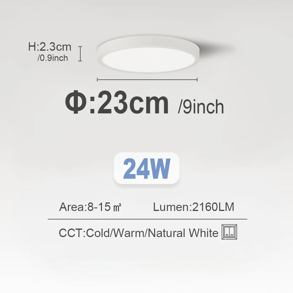 Round White-24W