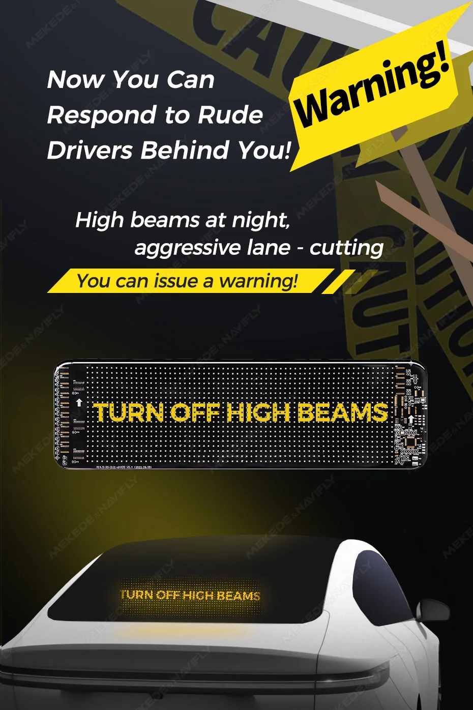 DUDUAUTO Bluetooth Name DIY Programmierbare Scrolling Message Board LED Heckscheibe Schnelle Anzeige HD Text Ziffern Muster Bildschirm – Detail 2