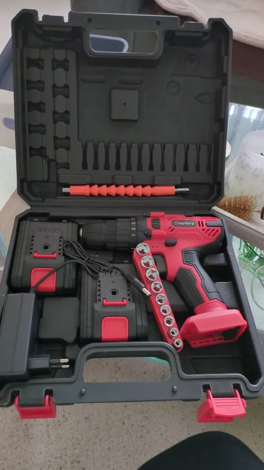 DayPlus 21V Cordless Power Drill, 3/8" Handheld Screwdriver Drill Set with 25+1 Torque Setting,1.5AH Li-ion Battery&Fast Charger photo review