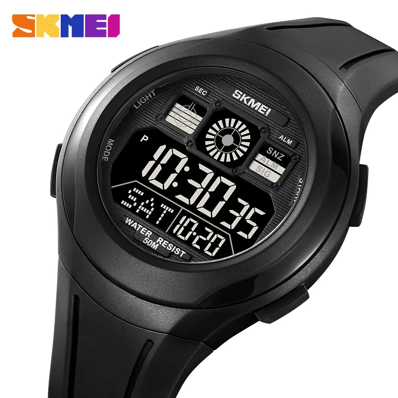 

SKMEI Casual Back light Display Countdown Digital Sport Watches Mens 5bar Waterproof Stopwatch Date Alarm Electronic Wristwatch