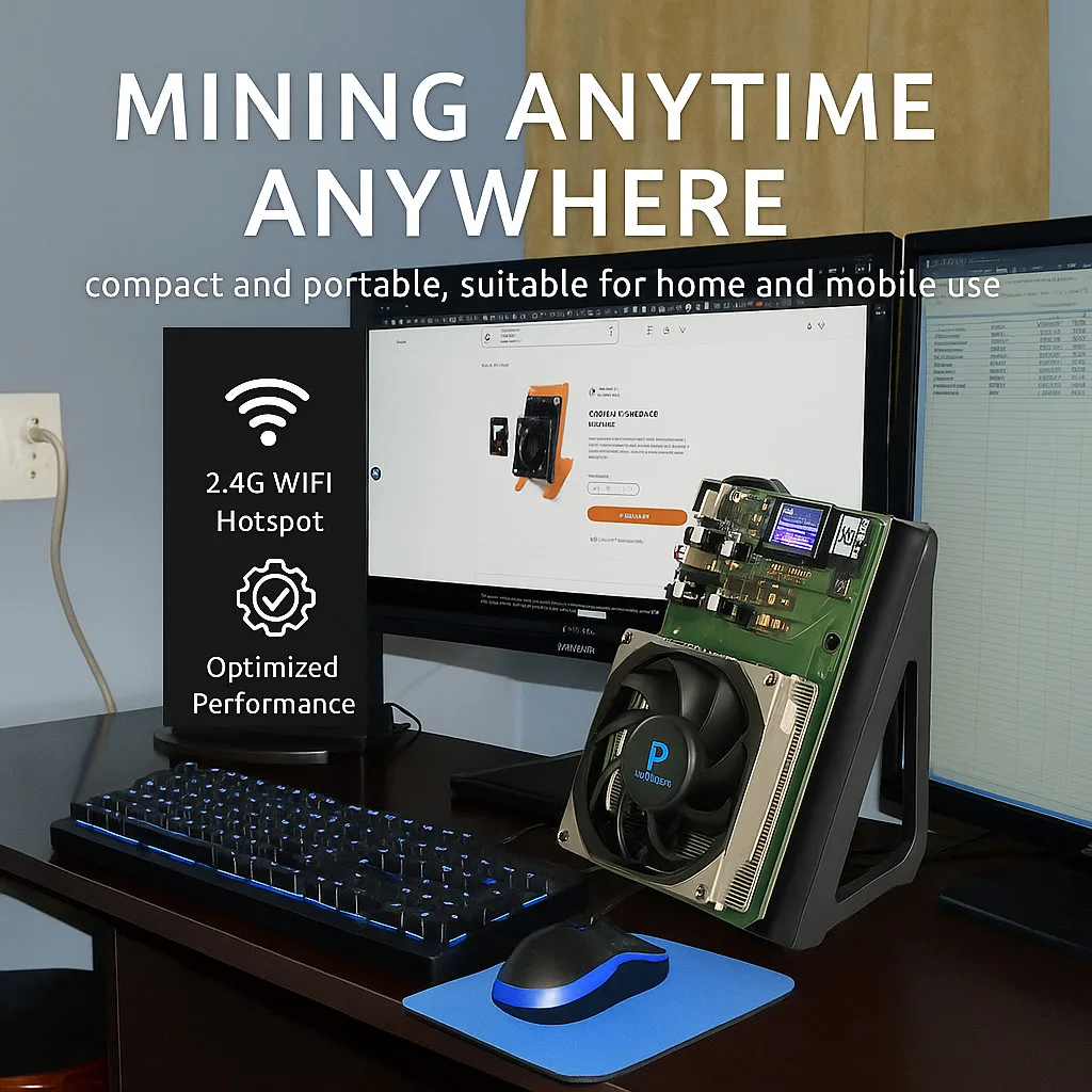 10개 구매 시 6개 무료 제공 NerdQAxe++ 4.8T(PSU 및 스탠드 포함) 75W 2.4g WiFi BM1370 칩  Bitcoin Miner US EU-Freehip.co.kr