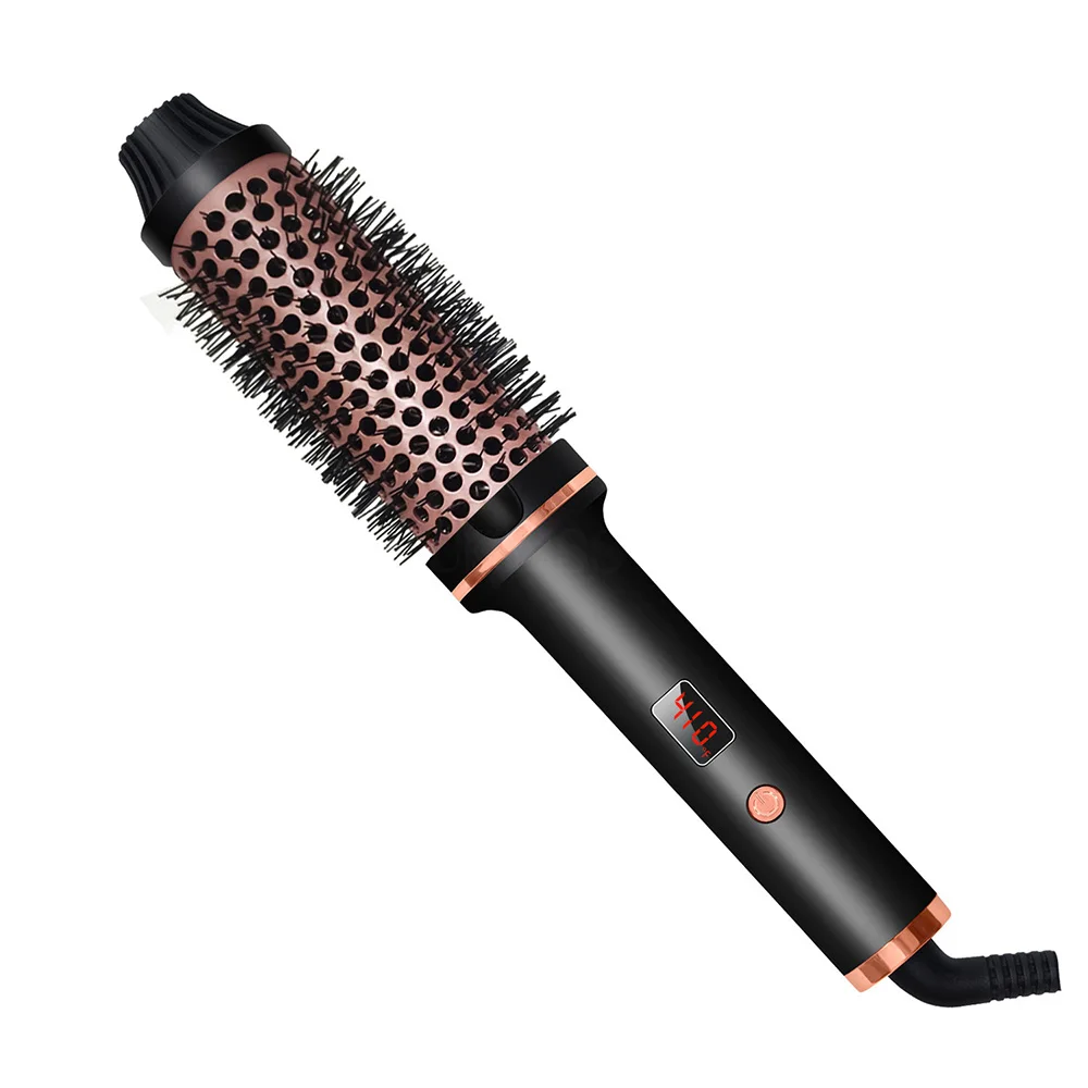 3 in 1 Thermal Brush Curl Wand Ionic Hair Curler Straightener Professional Curling Iron Anti-Scald Hair Curlering Styling Tools