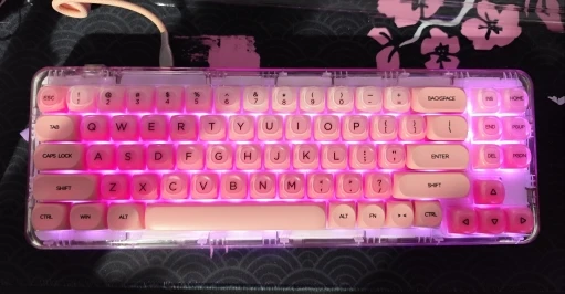 YUNZII X71 Pink 68% Layout Wireless BT/2.4G/USB-C Gasket Hot-Swap