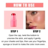 EELHOE Water Jelly Blush Stick Brighten Skin Lasting Waterproof Moistured Clear Lip Gloss Multi-use Matte Blush Korean Cosmetics 6