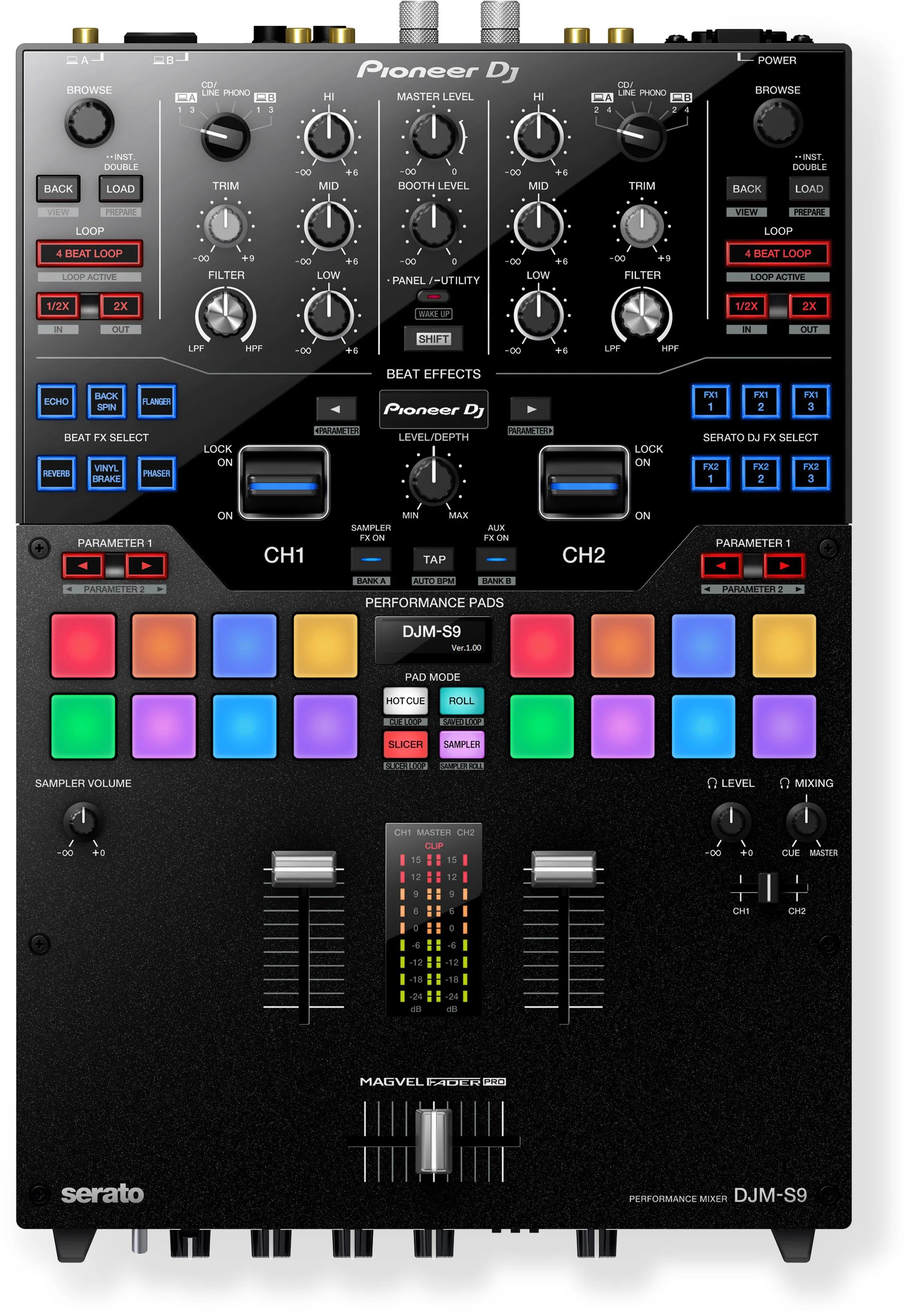 

FAST SHIPPING DJ DJM-S9 Professional 2-Channel Serato Battle Mixer.
