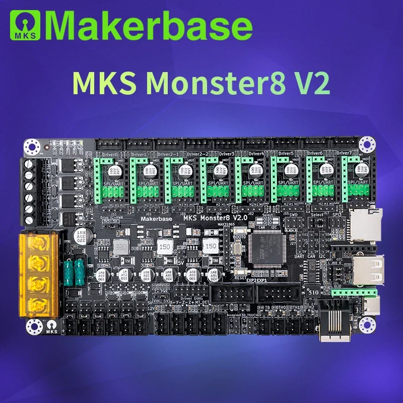 Makerbase Monster8 V2 32Bit Control Board 3D Printer parts TMC2209 for Voron VS Spider Octopus for all FDM 3D Printer