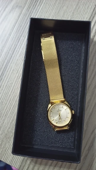 WWOOR Luxury Brand Dress Gold Watch Ladies Elegant Diamond Small Quartz Wrist Watches For Women Steel Mesh Clock zegarek damski photo review