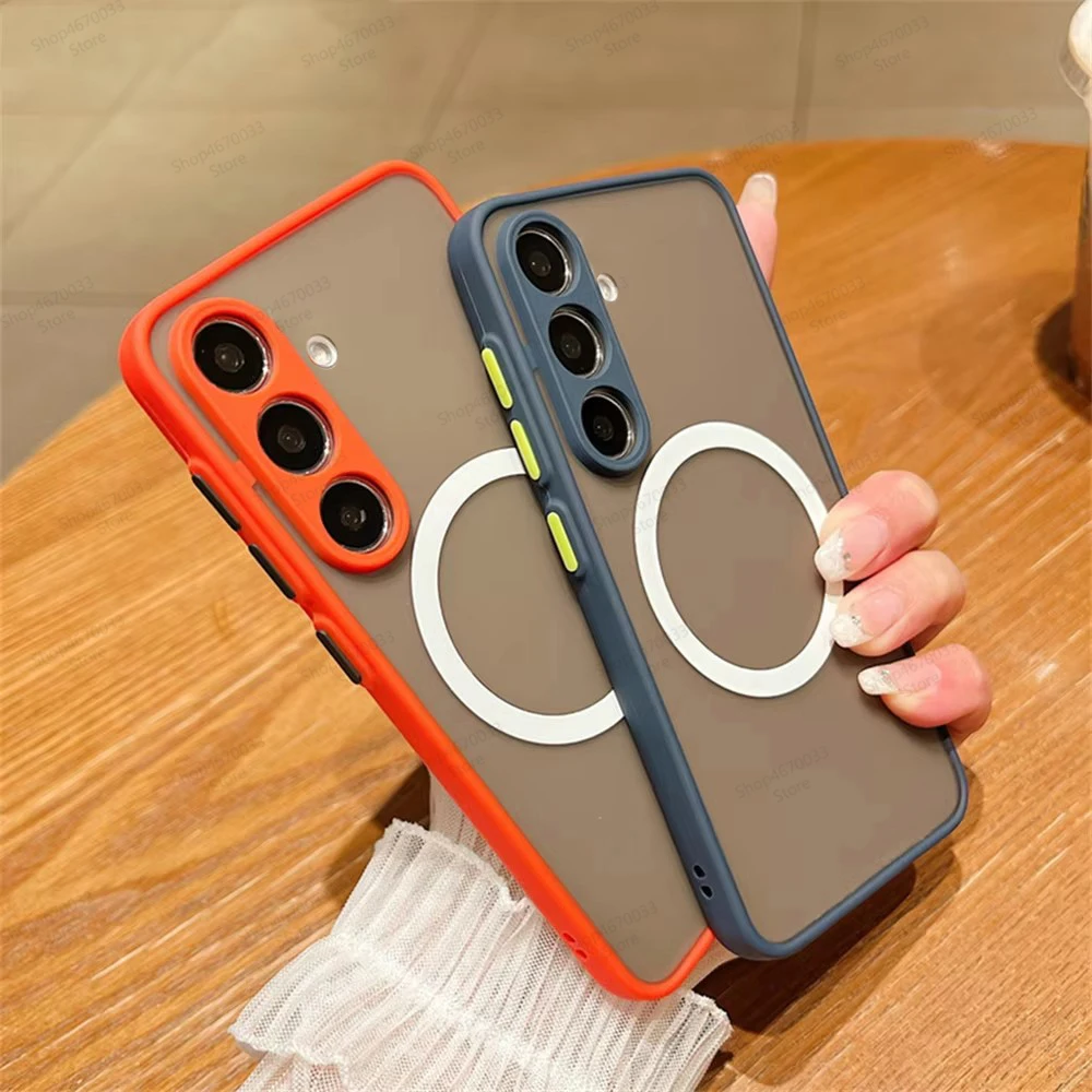 For Magsafe Magnetic Phone Case For Samsung A57 A56 A37 A36 A17 A26 A55 A54 A34 A25 A53 A15 A32 A13 A51 A14 Matte Armor Cases