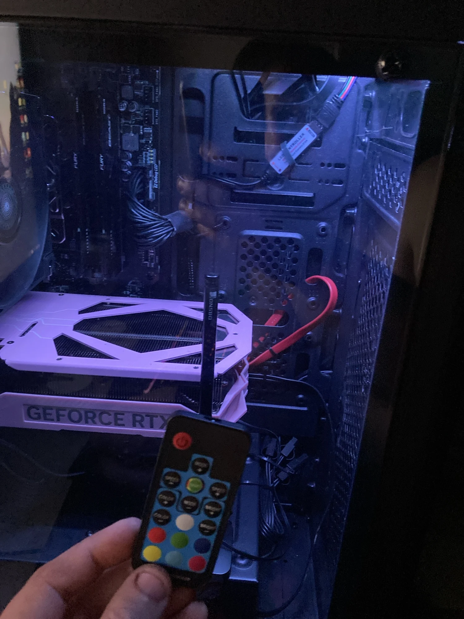 SATA Interface RGB LED Strip Light 60LEDs/m with RF Wireless Controller photo review