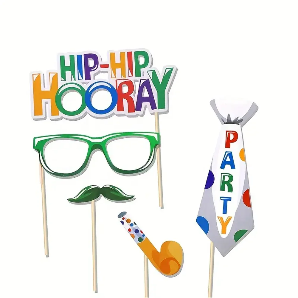 Party photo props 18pcs Birthday Party Handheld Photo Prop Set Suitable for Parties Photography Decoration