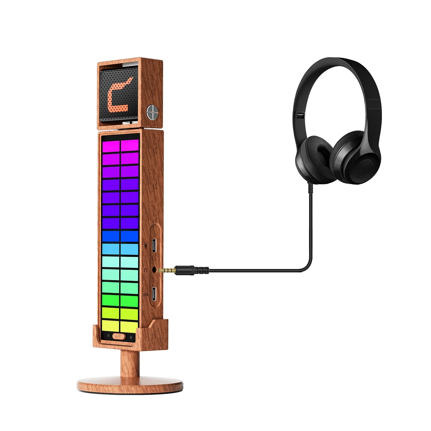 RGB Umic Cardioid Condenser USB Microphone for PC Laptop Smartphone Xbox PS4/5,
