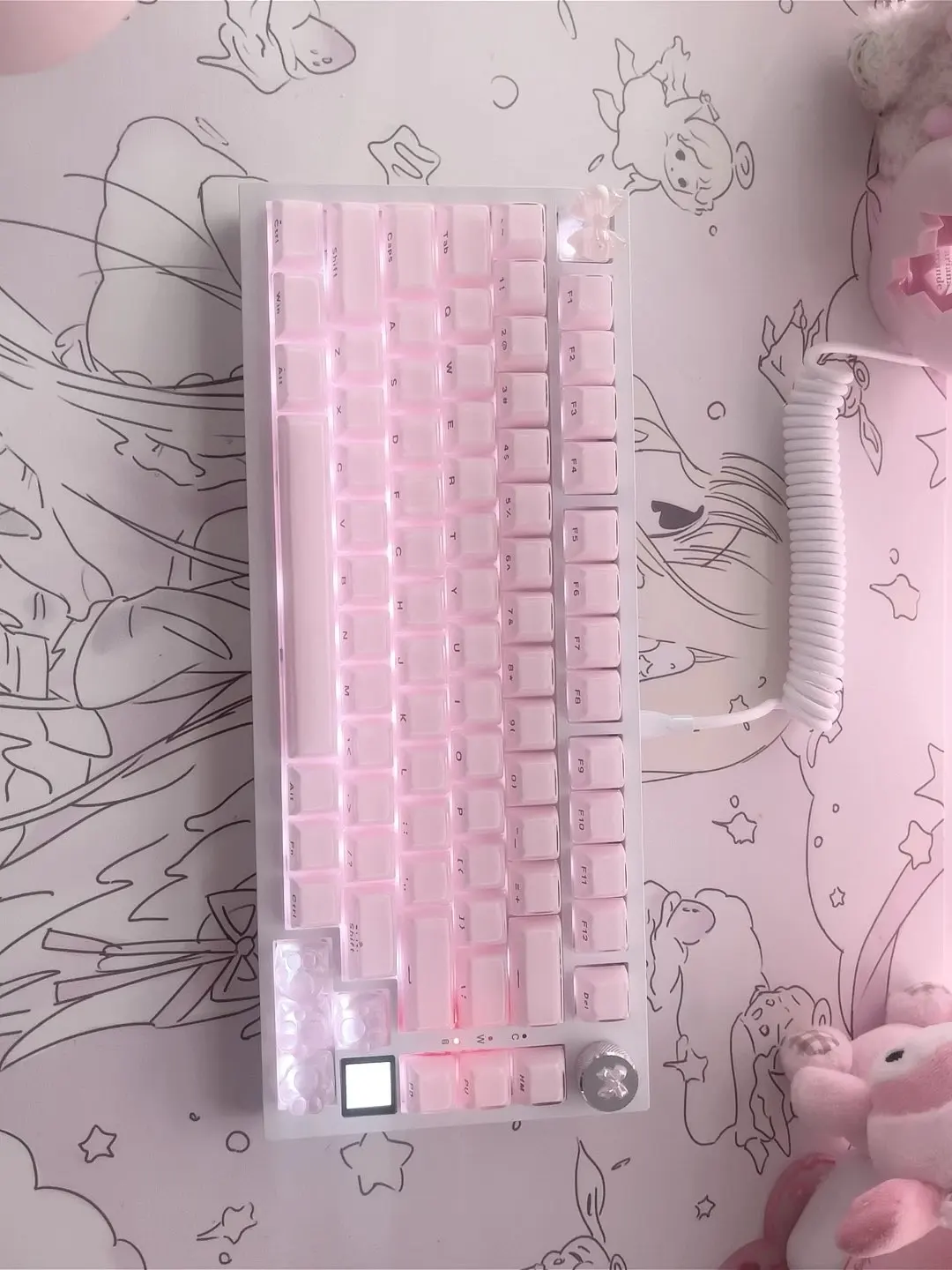 AJAZZ AK820/AK820Pro Mechanical Keyboard TFT Screen Multifunctional Knob Gaming Keyboard Wired/2.4GHz/BT Connect PC Keyboard photo review