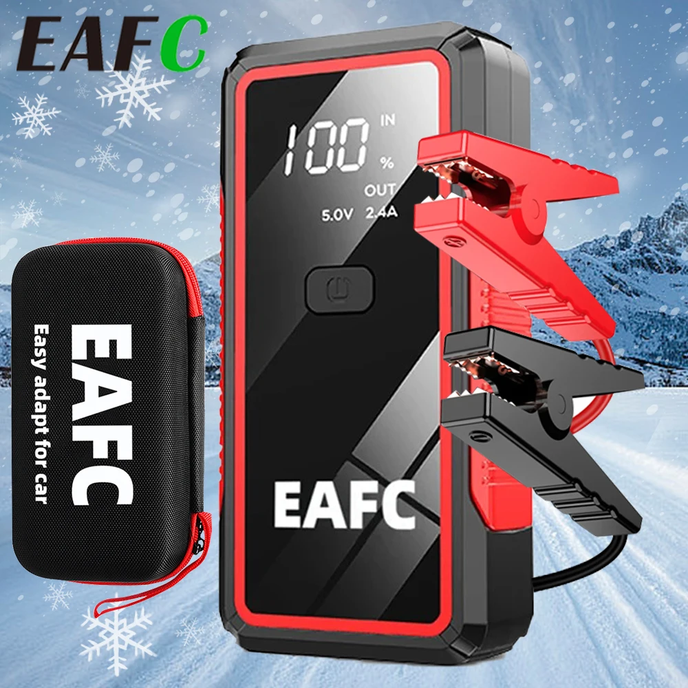 EAFC Aggiornamento 2000A/600A Avvio di emergenza per auto Display a LED Booster batteria per auto Attrezzatura di avviamento per booster per auto portatile per benzina Diesel