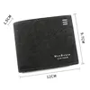 New Short Men Wallets Name Engraved Card Holder Classic Male Wallet With Coin Pocket Zipper Fashion Frosted Slim Men's Purses 3