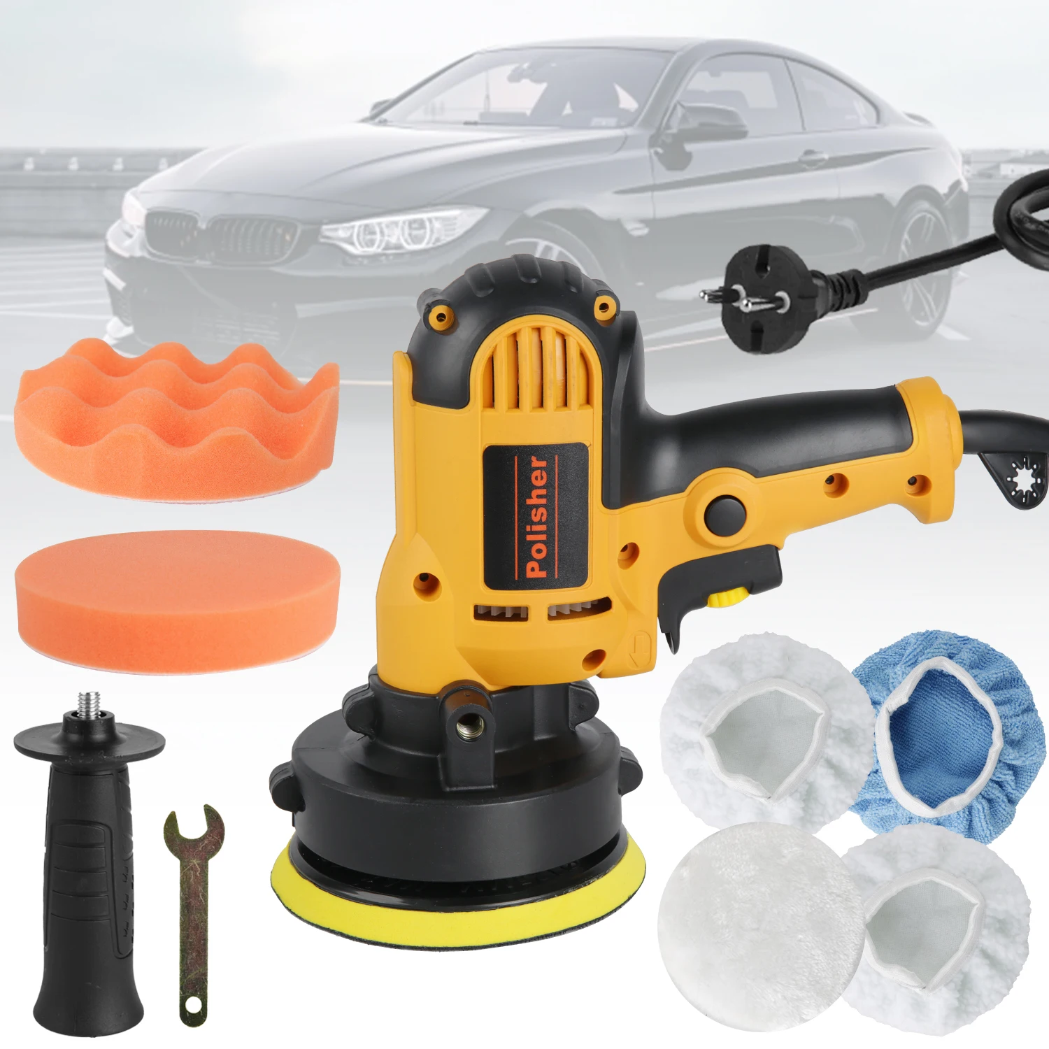 polisher working on car surface
