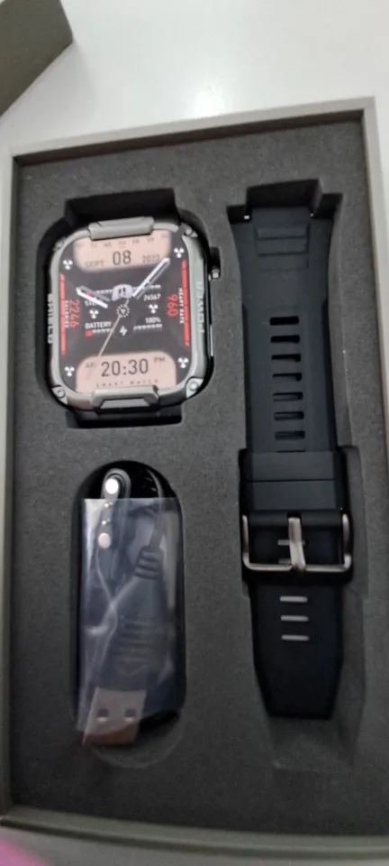 Män Smart Watch Military Healthy Monitor AI Voice Bluetooth Call Fitness Vattentät Sport Smartwatch photo review