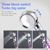 Turbocharged High Pressure Shower Head With 3 adjustable modes Rainfall Shower,Rainfall Spray For Bathroom Accessories 3