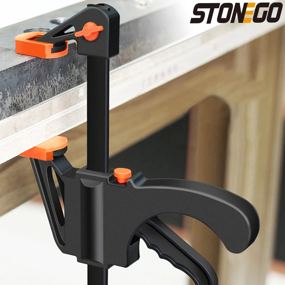 STONEGO 4 pollici morsetto per barra per la lavorazione del legno strumento Gadget fai da te velocità manuale spremere Kit di Clip a rilascio rapido a cricchetto strumenti per la lavorazione del legno