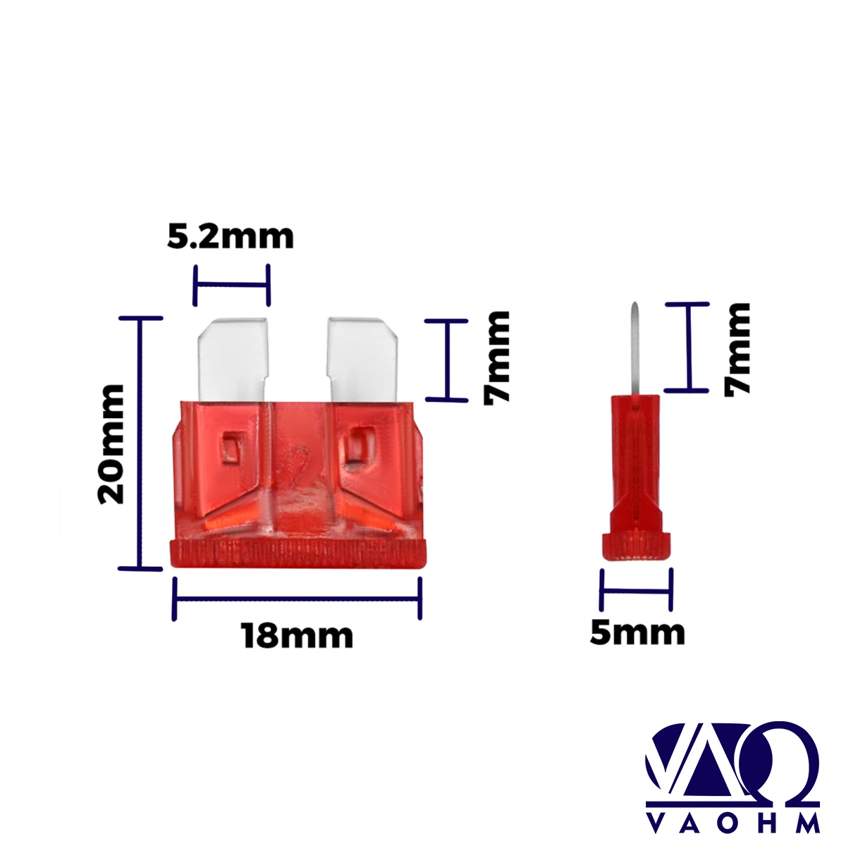 Description Picture 5 of item10PCS Medium Car Fuses 3A 5A 7.5A 10A 15A 20A 25A 30A 35A 40A Auto Blade Type Fuse Set