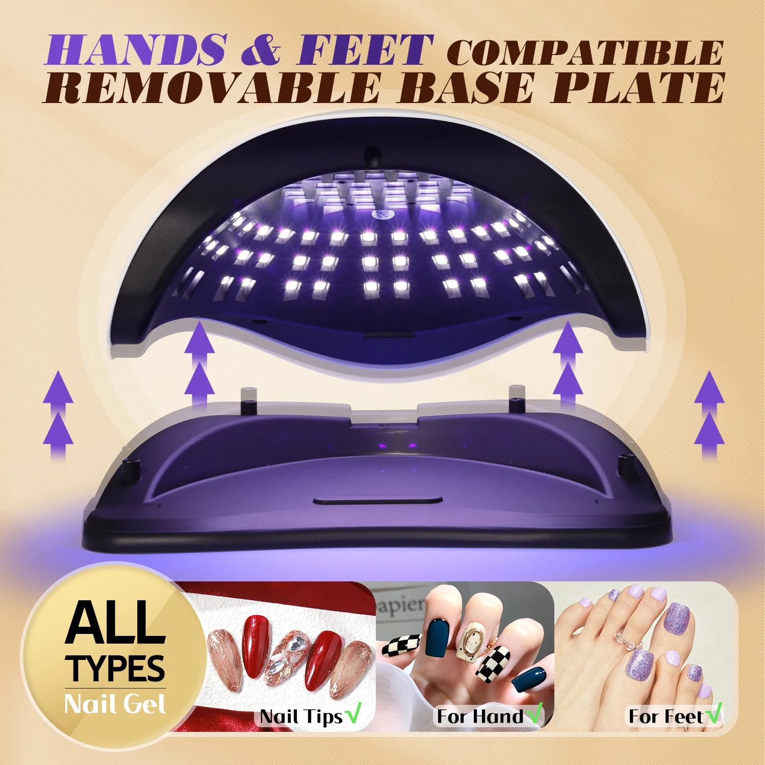 Sun-X25-max 380W 81LEDs UV LED Lamp for Nails Powerful Nail Dryer For Curing All Gel Nail Polish Drying UV Light for Manicure 6