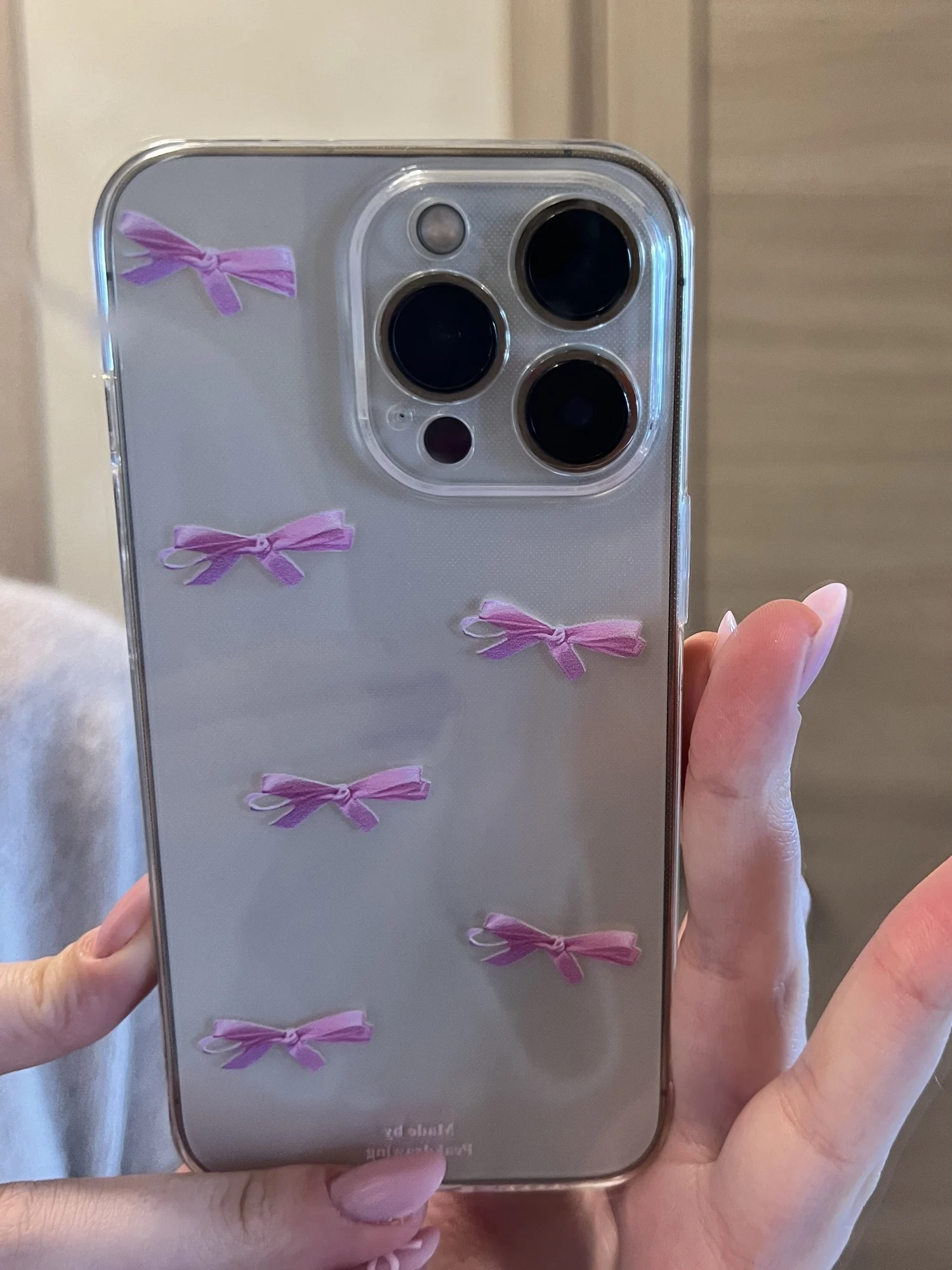 Cute Pink iPhone Case, customer photo