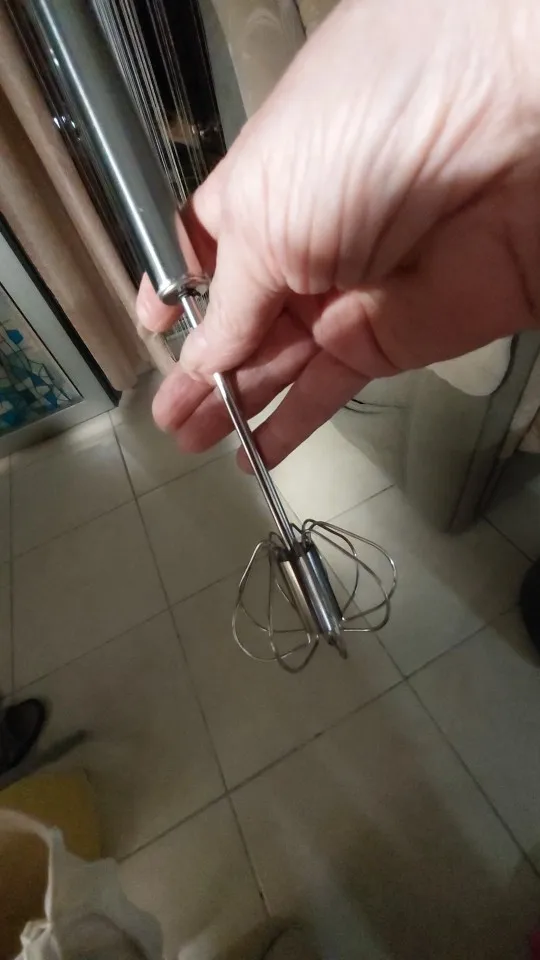 Stainless Steel Rotary Whisk Semi-Automatic Mixer Manual Whisk Household Cream Eggs Baking Gadgets photo review