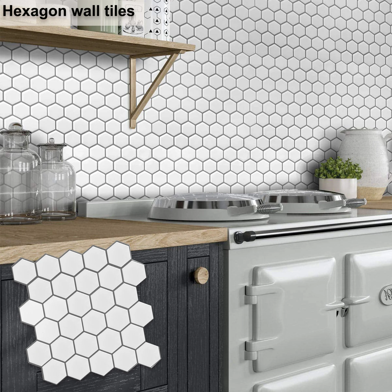HexagonWallTileStickersHexagon3dVinyWallpaperStrongAdhesive