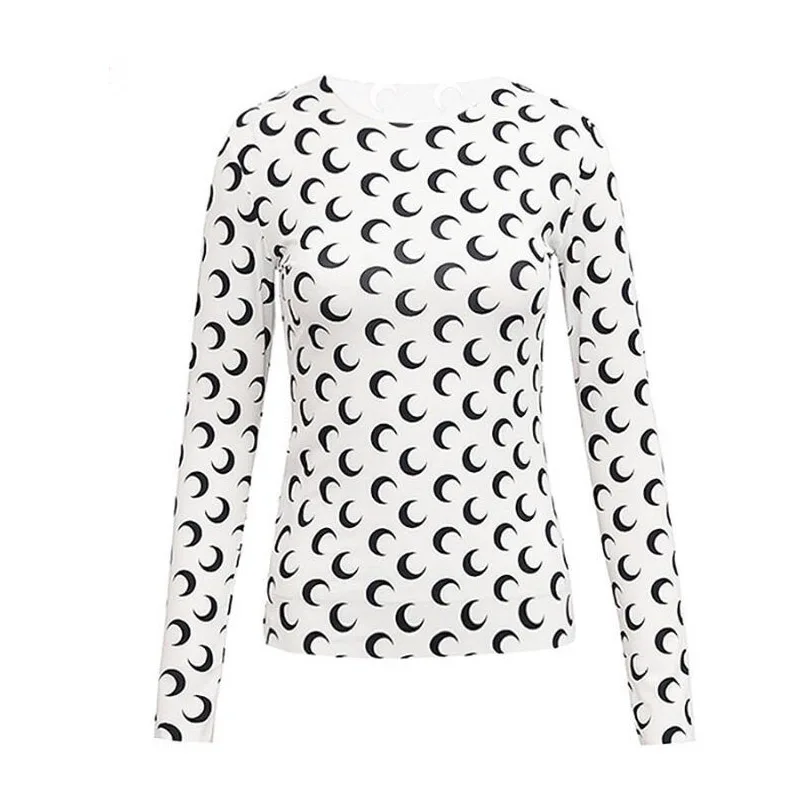 Women Gotoola Star Marine Moon Long-Sleeved T-shirt 2