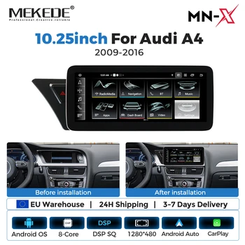 MEKEDE 10.25'' 8 Núcleos Para Audi A5 S5 B8 A4 A4L S4 2009-2017 Reproductor Multimedia Carplay Android Auto GPS DSP Autoradio Radio para Auto 1
